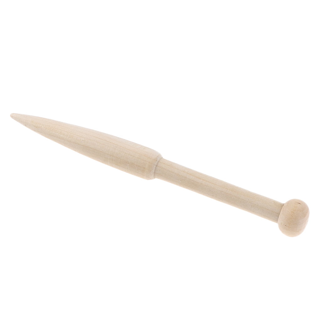 Wood Knitting Shuttle Stick Pro Weaving Spindle Rod Scarf 165mm ...