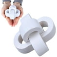 thumbnail image 1 of Wood Knot Decor 3 Interlocking Rings Hand Carved Natural Wooden Knot For Coffee Table Entryway Modern Farmhouse Shelf Decoration, 1 of 4
