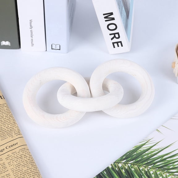 Wood Knot Decor,Solid Wood Chain Link Decor Accents,Bookshelf Decor,Decorative Wood Knot,Modern Farmhouse Rustic Boho Coffee Table Decor Hand Carved Centerpiece Home Decor,Housewarming Gifts