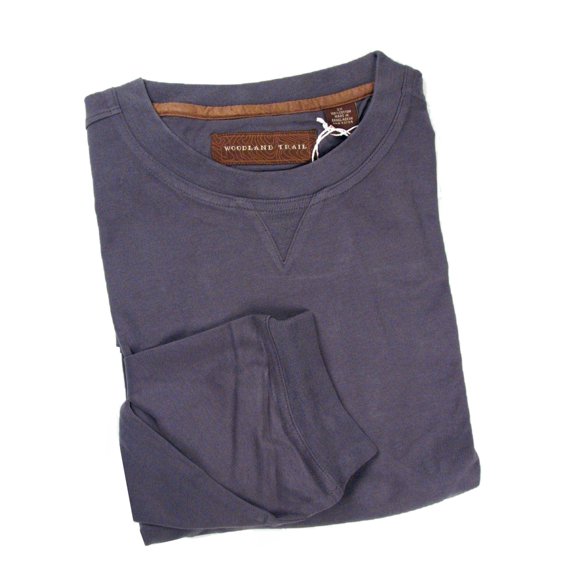 Wood Land Trail Big and Tall 5900-791 Moleskin Long Sleeve Knit Crew BLUE XL-TALL