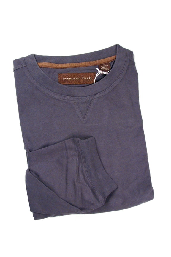 Wood Land Trail Big and Tall 5900-791 Moleskin Long Sleeve Knit Crew BLUE XL-TALL