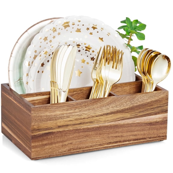 Wood Large Tableware Storage Chest