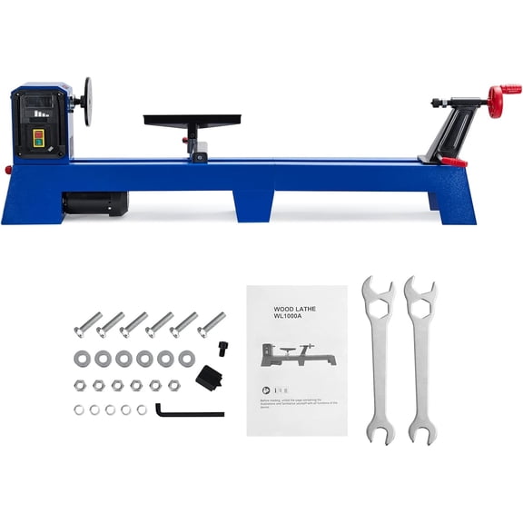Wood Lathe, 14 in x 40 in, Power Wood Turning Lathe 400W, 4 Speed 1040/1480/2130/2980RPM, Benchtop Wood Lathe for High Speed Sanding and Polishing of Finished Work