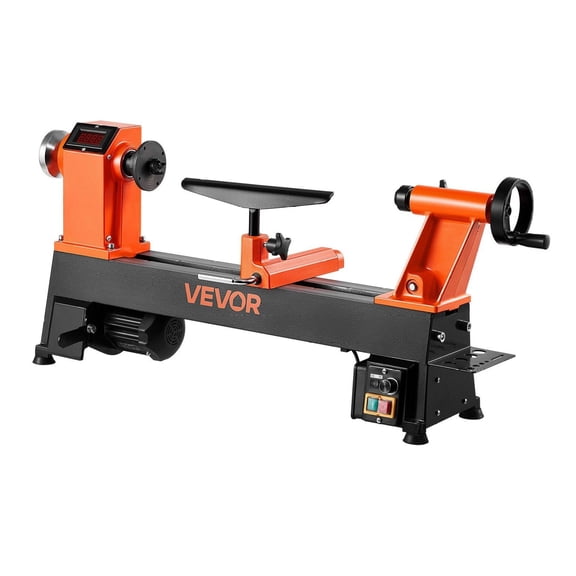 Wood Lathe, Benchtop Woodworking Lathe 12x18 inch, 3800 RPM Variable Speed, Cast Iron Construction, Brushless DC Motor, for DIY Woodturning & Beginner Crafts
