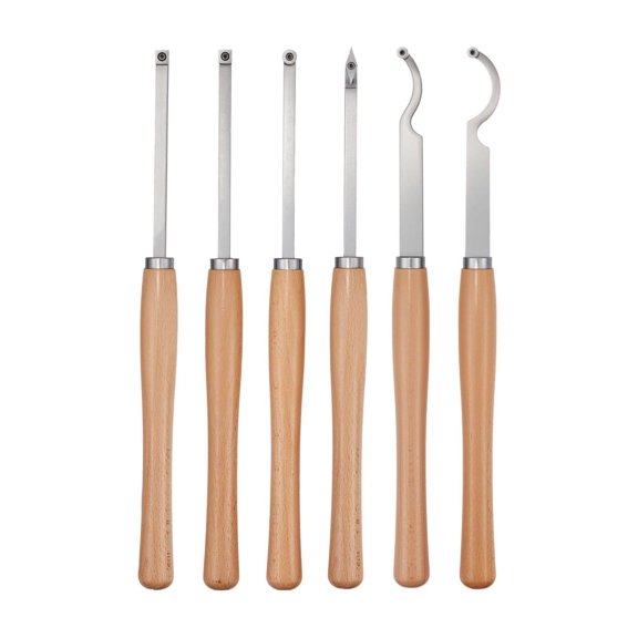 Wood Lathe Chisel Set 6PCS HSS Woodturning Tools with Storage Box - Woodturning Finisher Tools for Beginner & Expert