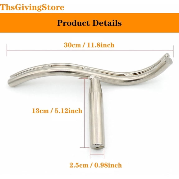 Wood Lathe Tool Rest, 1 Inch Post S-Shaped Lathe Steady Rest with 2 Curved, Woodworking Lathe Tools Accessories