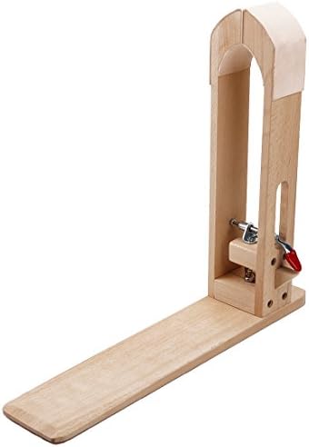 QWORK Leather Stitching Pony, Wood Table Clamp With 360° Rotation, Foldable, For Hand Stitching Belts, Bags, Wallets