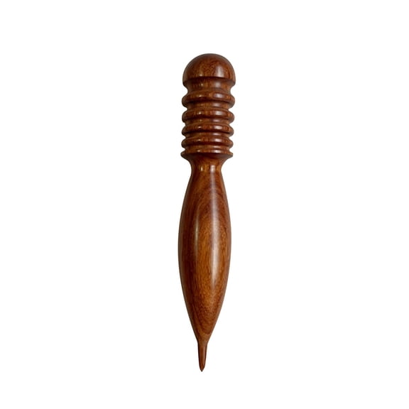 Wood Leather Edge Burnisher Round Polished Leather Craft Slicker Durable for Burnishing 18cm