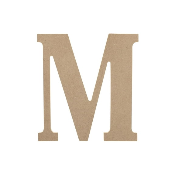 Essentials By Leisure Arts Wood Letter 'M', 8" Wooden Alphabet Letters For Home Dcor, Diy Craft Letters, And Personalized Projects Unfinished Wooden Letters For Crafting