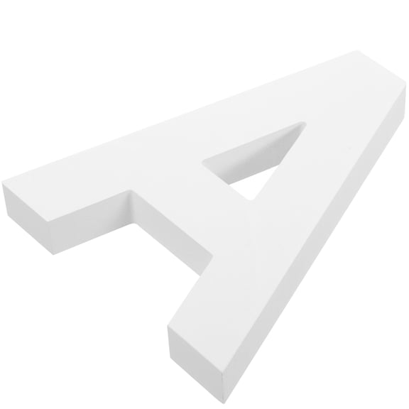 WASHWEPE Wooden Letter Sign Rustic Style White Wood 1Pack 5.9x4.9in