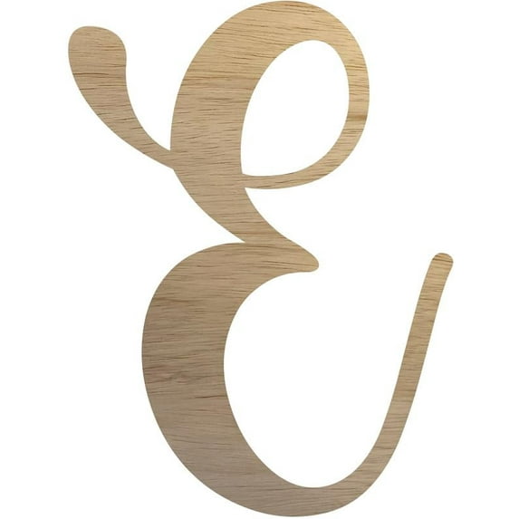 Wood Letter E, Unfinished 4'' Tall Wooden Letter Craft, Paintable Kids