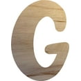 thumbnail image 1 of Wood Letter G Craft Shape, Unfinished 5'' Tall Small Kids Wooden Letter, Brownie Font, 1 of 5