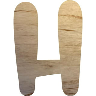 Blank Wood Cursive Letter, Unpainted 8'' Craft Letter E, Paintable Rebeca  Font 