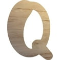 thumbnail image 1 of Wood Letter Q Craft Shape, Unfinished 6'' Tall Small Kids Wooden Letter, Brownie Font, 1 of 5