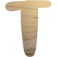 thumbnail image 1 of Wood Letter T Craft Shape, Unfinished 5'' Tall Small Kids Wooden Letter, Brownie Font, 1 of 5
