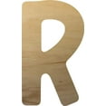 thumbnail image 1 of Wood Letter Unfinished Craft, 16'' Tall Wooden Alphabet Letter R, Paintable VBS, 1 of 3