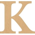 thumbnail image 1 of Wood Letters, Blank 15'' Times Font K, Craft Wall Hanging Shape, 1 of 5