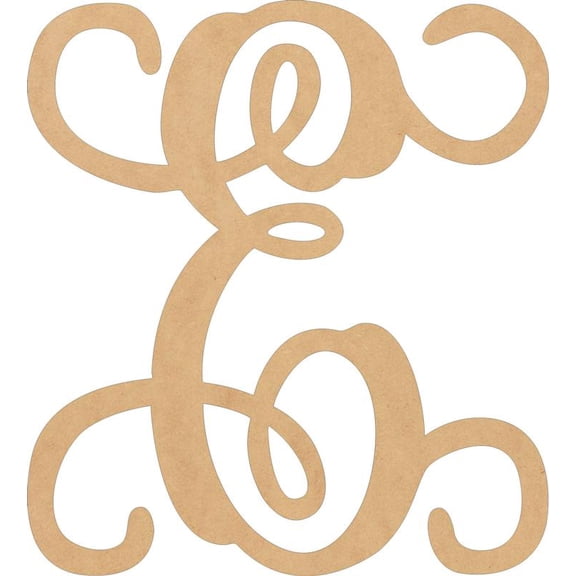 Wood Letters, Blank 15'' Vine Font E, Craft Wall Hanging Shape