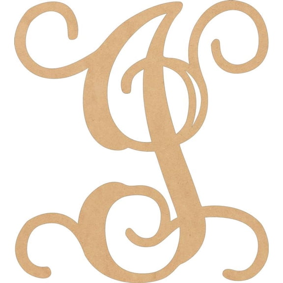Wood Letters, Blank 15'' Vine Font I, Craft Wall Hanging Shape