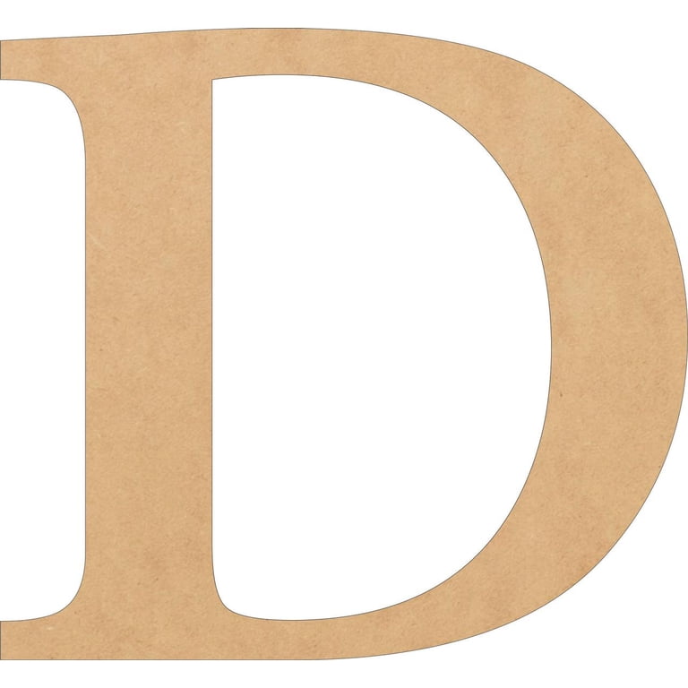 5" Wooden Letter 'T' - MDF, Times New Roman Font, Laser Cut, Unfinished For Crafts & Decor
