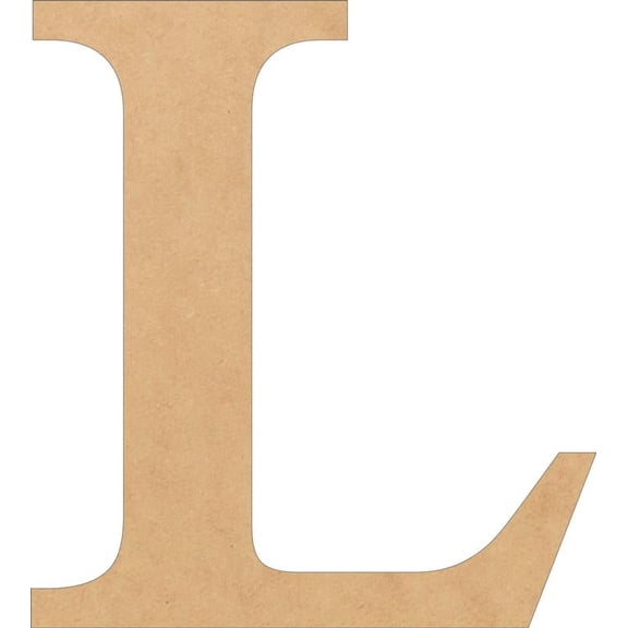 Wood Letters, Blank 6'' Times Font L, Craft Wall Hanging Shape