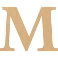 thumbnail image 1 of Wood Letters, Blank 6'' Times Font M, Craft Wall Hanging Shape, 1 of 5