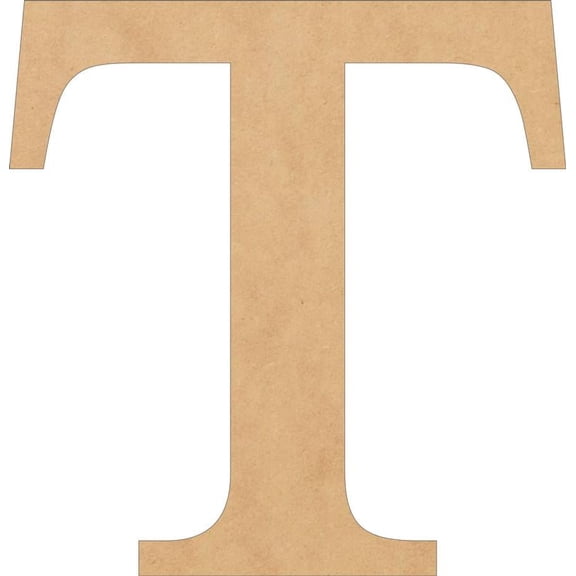 Wood Letters, Blank 6'' Times Font T, Craft Wall Hanging Shape