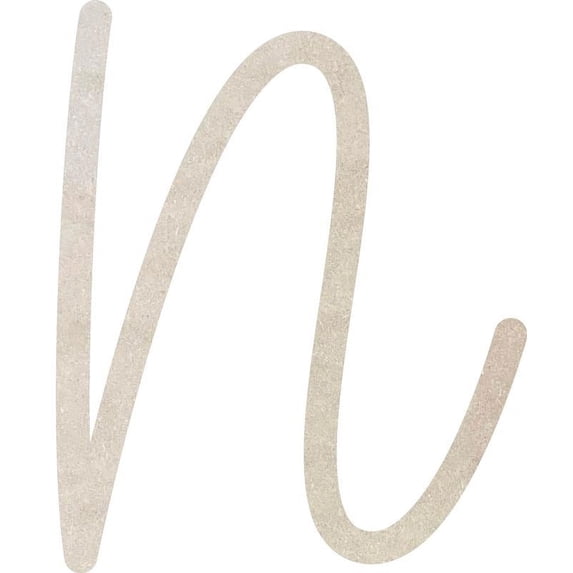 Wood Letters MDF, Unfinished 5'' Tall Baleno Font N, Wall Hanging