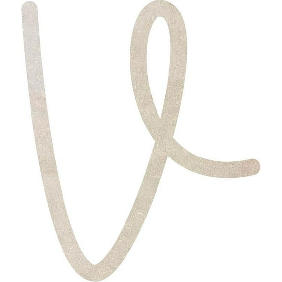 Wood Letters MDF, Unfinished 5'' Tall Baleno Font V, Wall Hanging