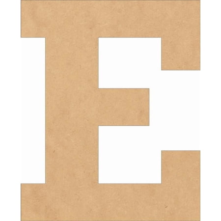 Wood Letters MDF, Unfinished 5'' Tall Rockwell E, Wooden Craft Letter
