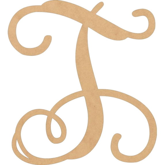 Wood Letters MDF, Unfinished 7'' Tall Monogram T, Wooden Craft Letter