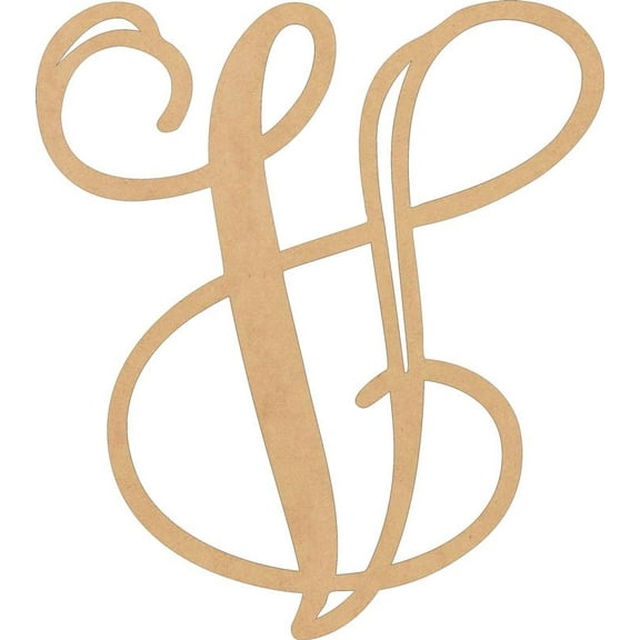 Wood Letters MDF, Unfinished 7'' Tall Monogram V, Wooden Craft Letter