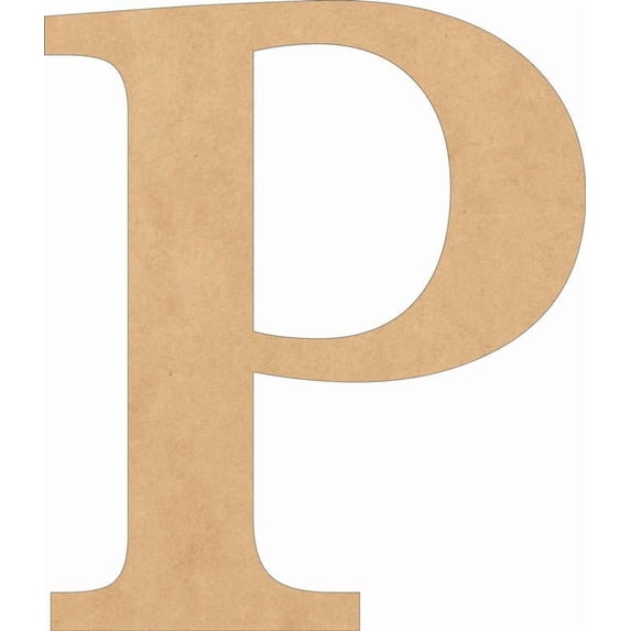 Wood Letters MDF, Unfinished 7'' Tall Times P, Wooden Craft Letter
