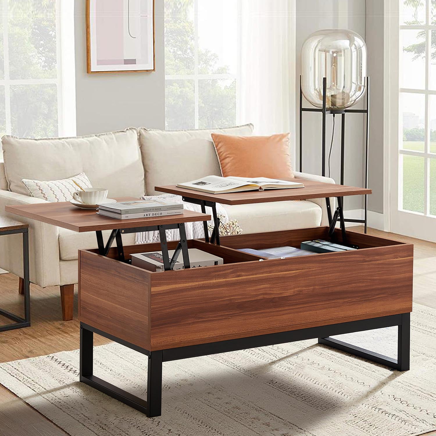 Lift top side 2024 table with storage