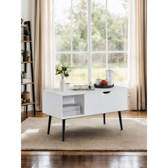 Wood Lift Top Coffee Table with Hidden Compartment and Large Storage Shelf, Coffee Table with Storage, Lift Coffee Table, Lift Tabletop Dining Center Table for Home Living Room Office 39inchs