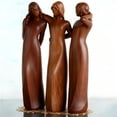 thumbnail image 1 of Wood-Like Resin Craft Figurine, Sisters Bond Friendship Gift, 3 Sister Set, Desktop Decor for Home Office 7 Inch, 1 of 4
