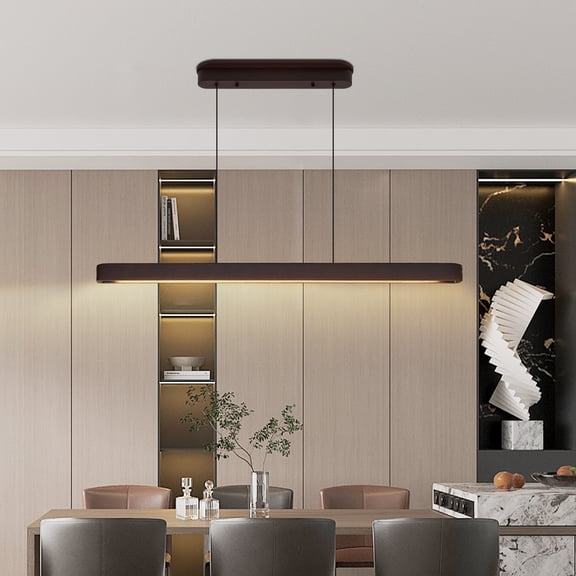 Efdelf Art Deco Dimmable Wood Pool Table Lights