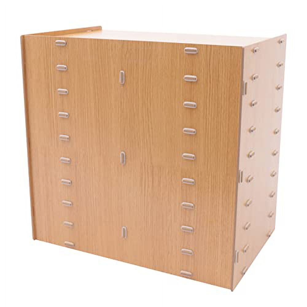 Wood Literature Organizer Adjustable File Sorter Mail Center Magazine ...