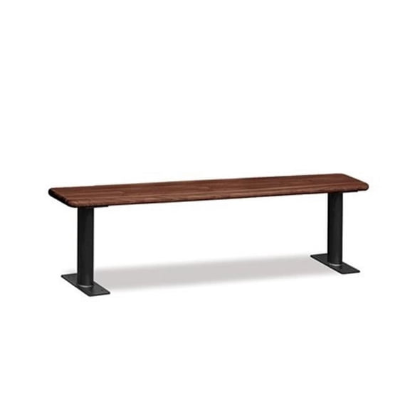 Wood Locker Bench - 72 Inches - Dark Finish