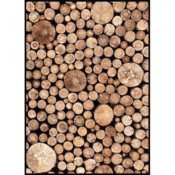 Wood Logs Poster Wall Art, Modern Wall Decor For Living Room Bedroom, 12x18 UNFRAMED
