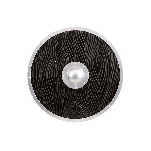 Wood-Look Viking Shield Black