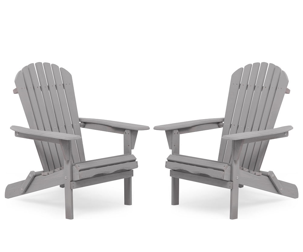 Wood Lounge Patio Chair for Garden Outdoor Wooden Folding Adirondack Chair Set of 2 Solid Cedar Wood Lounge Patio Chair for Garden, Lawn, Backyard,