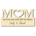 thumbnail image 1 of Wood Love Mother's Day Gift Customizable Cutout Finished or Unfinished up to 48" Wide - Home Decor DIY 42" (1/4" thick) / Stained / 3", 1 of 4