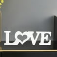 thumbnail image 1 of Wood Love Sign Valentine's Day Home Decor for Table Mantel Shelf,Free Standing Cutout Block Letter Centerpiece for Valentine's Day Gifts,Wedding,Room Decoration(White,12.8 Inch), 1 of 3