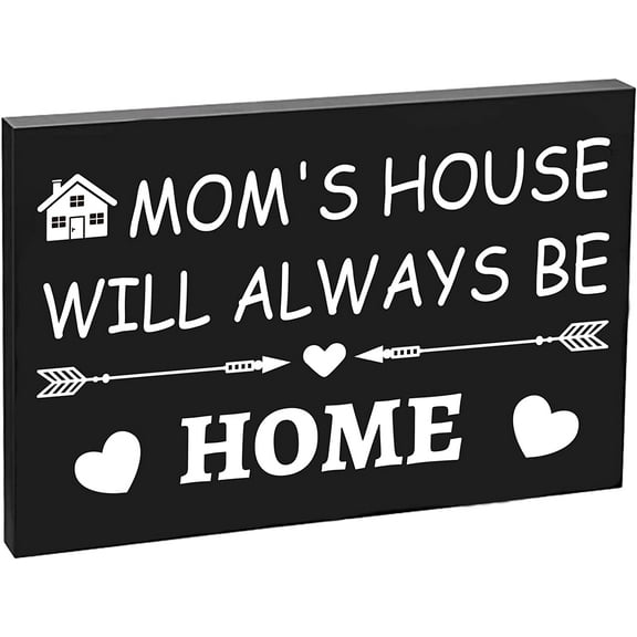 Wood MDF Hanging Wall Decorations Rectangle House Pattern 130x200x15mm