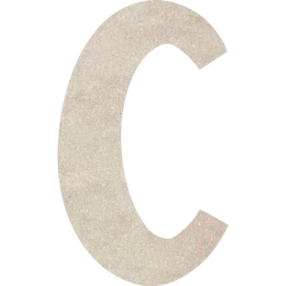 Wood MDF Kids Letters, Blank 15'' Icebold C, Craft Wall Hanging Shape