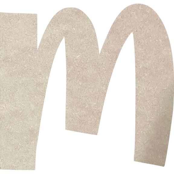 Wood MDF Kids Letters, Blank 6'' Icebold M, Craft Wall Hanging Shape