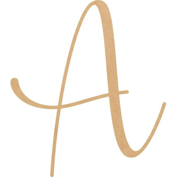 Wood MDF Letter A, Craft Alphabet 2'' Small Home Décor, Buttey Honey Font