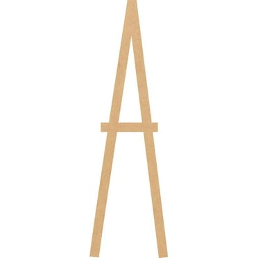 Wood MDF Letter A, Craft Alphabet 2'' Small Home Décor, Motherburger Font