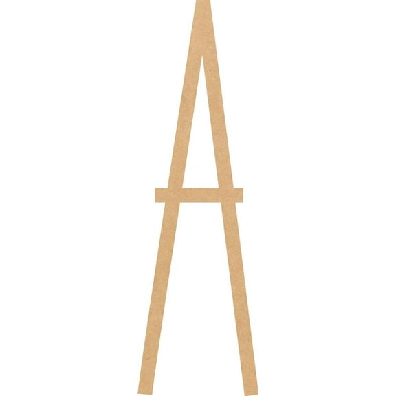 Wood MDF Letter A, Craft Alphabet 2'' Small Home Décor, Motherburger Font